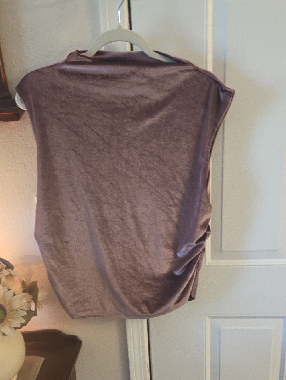 a new day Lavender Sleeveless Draped Tank